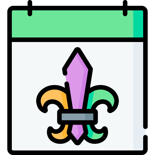 Mardi Gras Special Lineal color icon