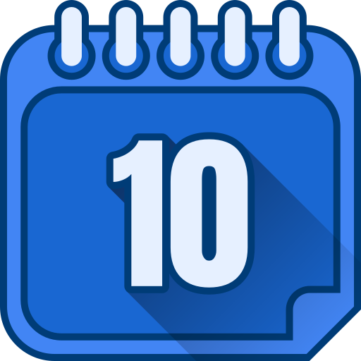 Number 10 Generic gradient lineal-color icon