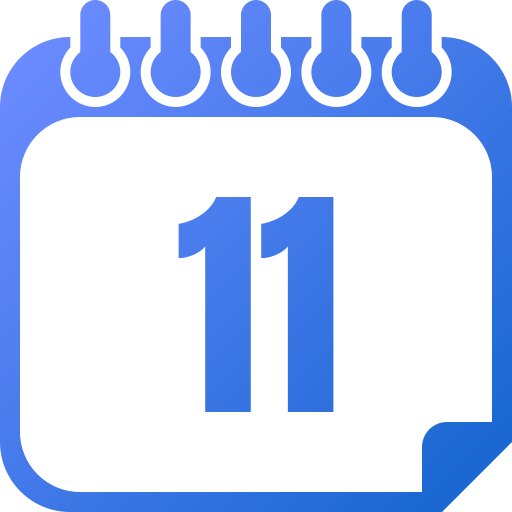 nummer 11 Generic gradient fill icoon
