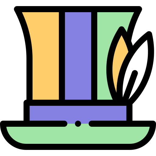 마술 모자 Detailed Rounded Lineal color icon