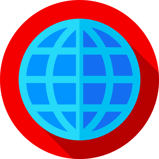 по всему миру Flat Circular Flat иконка