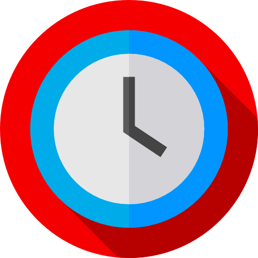orologio da parete Flat Circular Flat icona