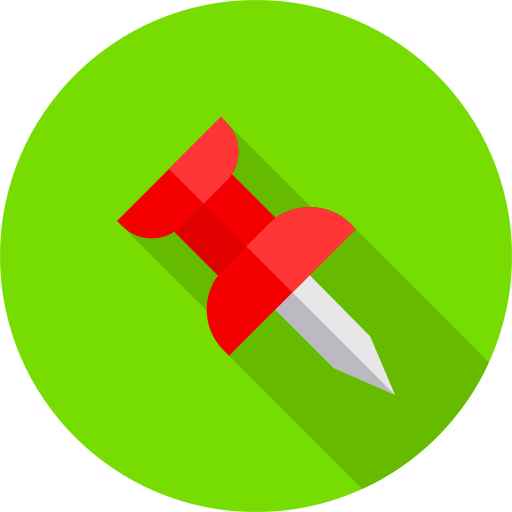 Push pin Flat Circular Flat icon