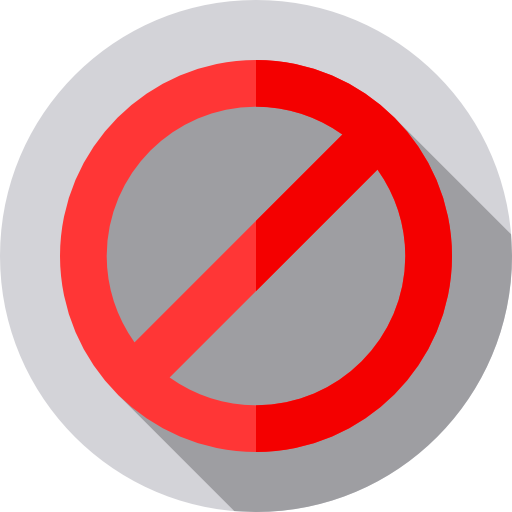 Prohibition Flat Circular Flat icon