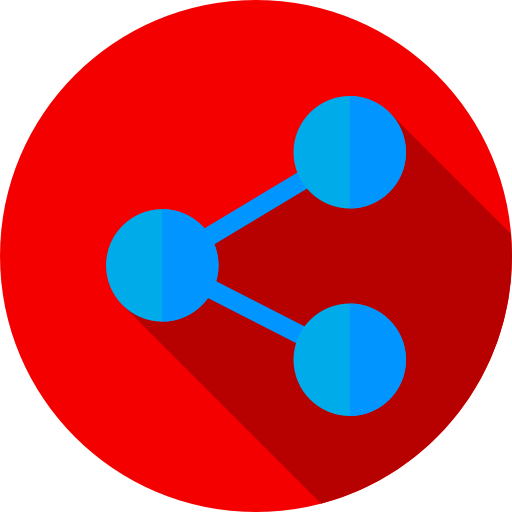 Share Flat Circular Flat icon