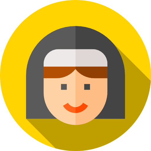 수녀 Flat Circular Flat icon
