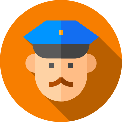 Policeman Flat Circular Flat icon