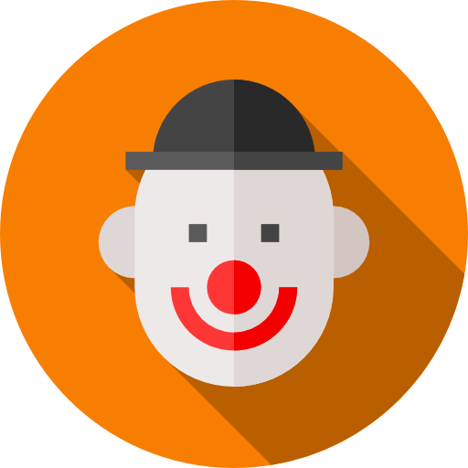 clown Flat Circular Flat icon