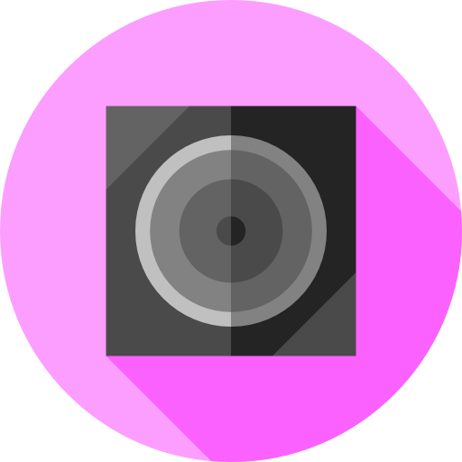 Loudspeaker Flat Circular Flat icon