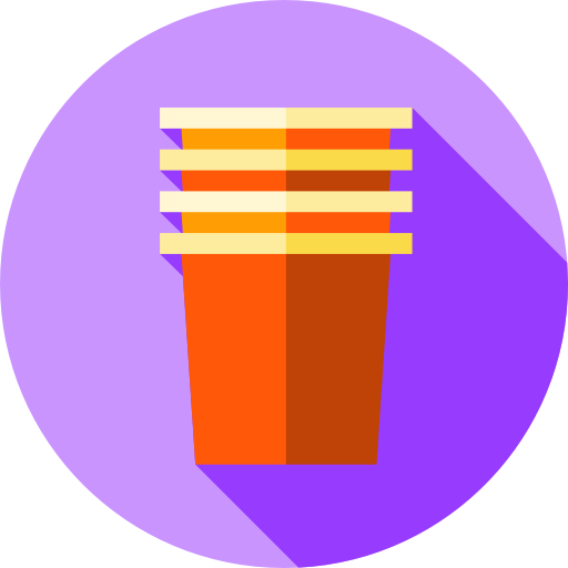 Plastic cup Flat Circular Flat icon