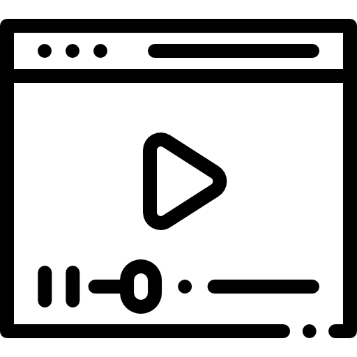 Video player Detailed Rounded Lineal icon