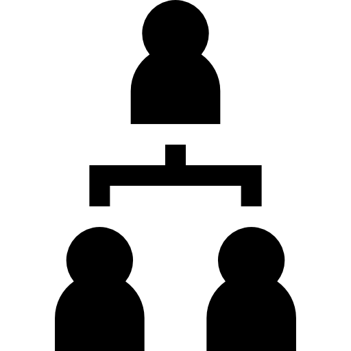 estructura jerarquica Basic Straight Filled icono