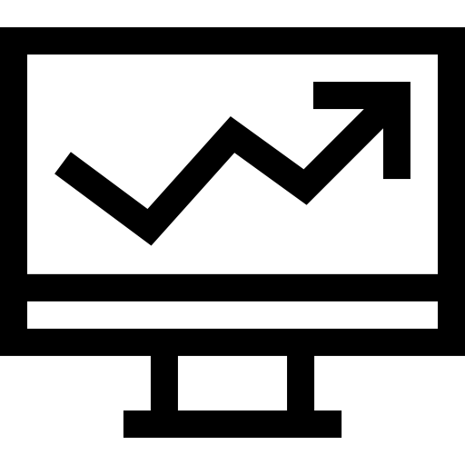wykres liniowy Basic Straight Lineal ikona