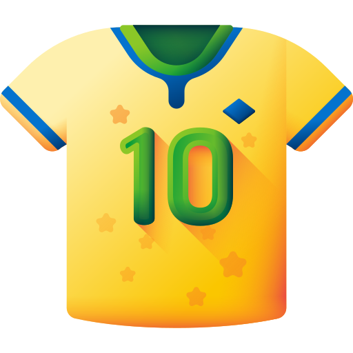 camisa de futebol 3D Color Ícone