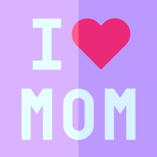 I love mom Basic Straight Flat icon