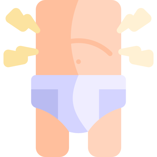 Abdominal pain Kawaii Flat icon