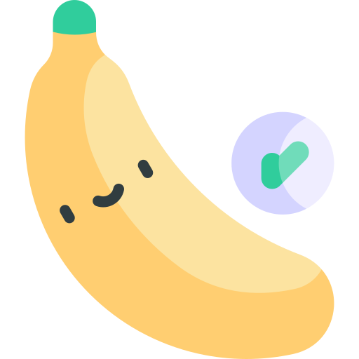 banane Kawaii Flat Icône