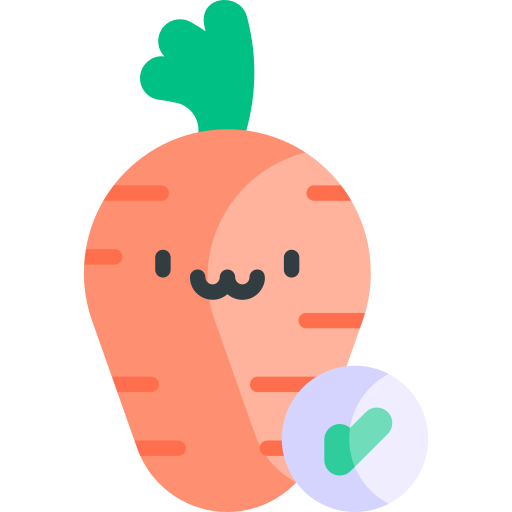 wortel Kawaii Flat icoon