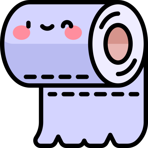 toilettenpapier Kawaii Lineal color icon