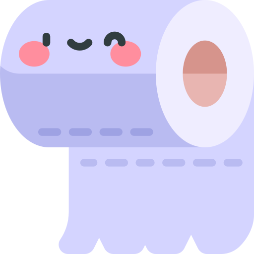 トイレットペーパー Kawaii Flat icon