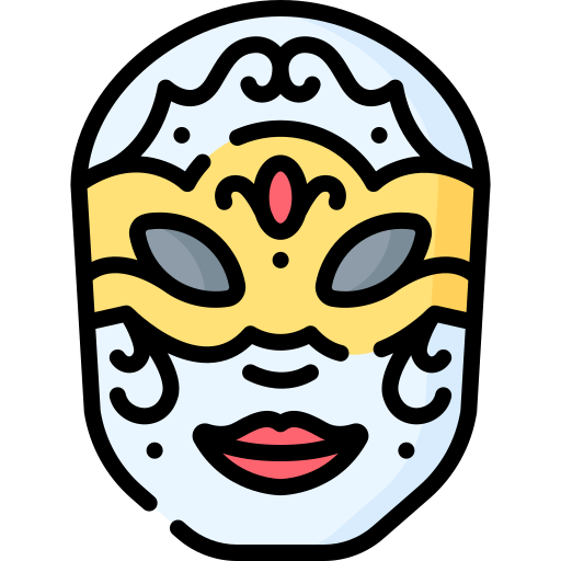 venetian carnival Special Lineal color icon