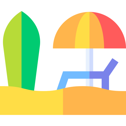 ビーチ Basic Straight Flat icon
