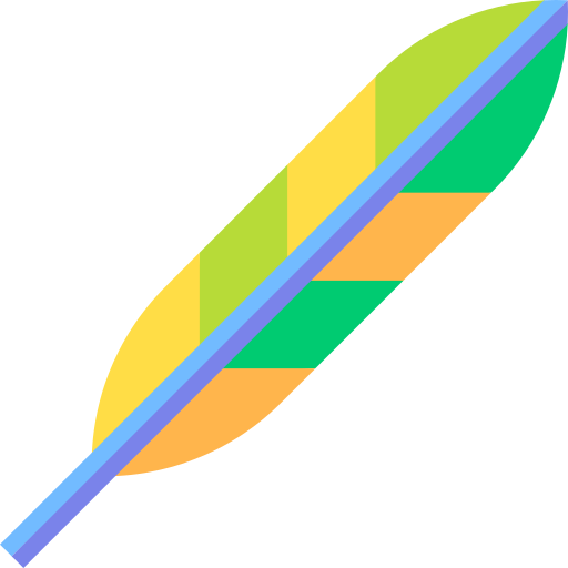 깃털 Basic Straight Flat icon
