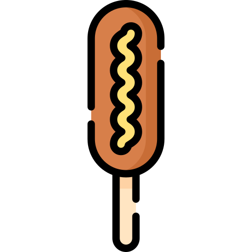 corn dog Special Lineal color icoon