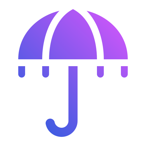 guarda-chuva Generic gradient fill Ícone