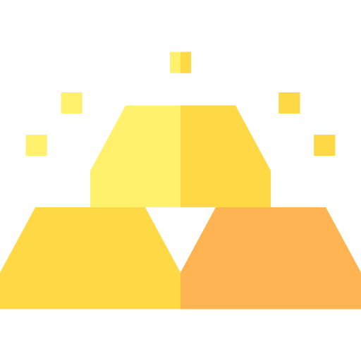 Gold Ingots Basic Straight Flat icon