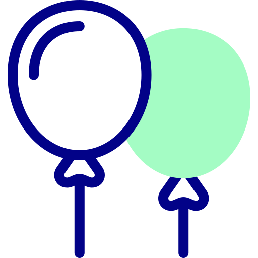 ballon Detailed Mixed Lineal color icon