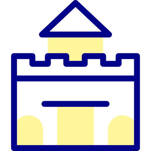 castle Detailed Mixed Lineal color icon