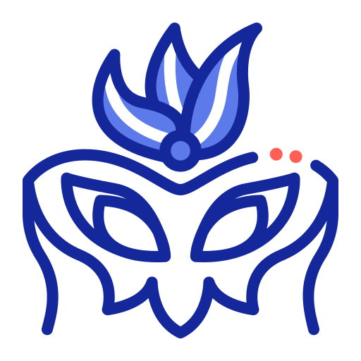 máscara de carnaval Generic color lineal-color icono