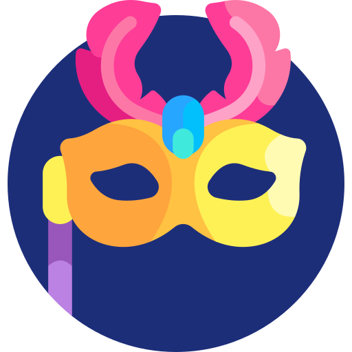 Carnival mask Detailed Flat Circular Flat icon