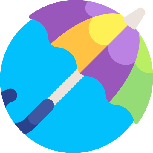 paraplu Detailed Flat Circular Flat icoon