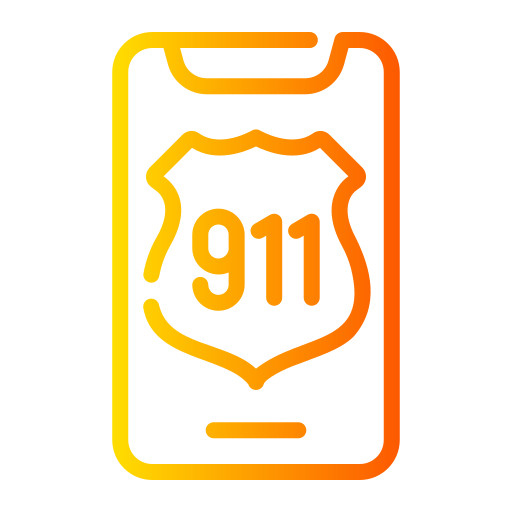 911 bellen Generic gradient outline icoon