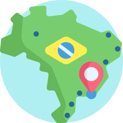 brasil Detailed Flat Circular Flat Ícone