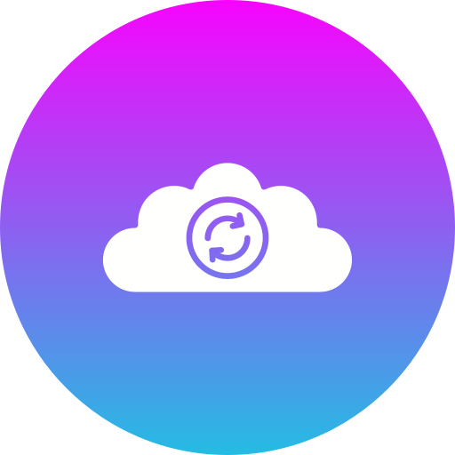 cloud synchronisatie Generic gradient fill icoon
