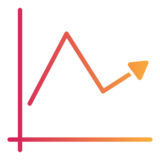 gráfico de linea Generic gradient fill icono