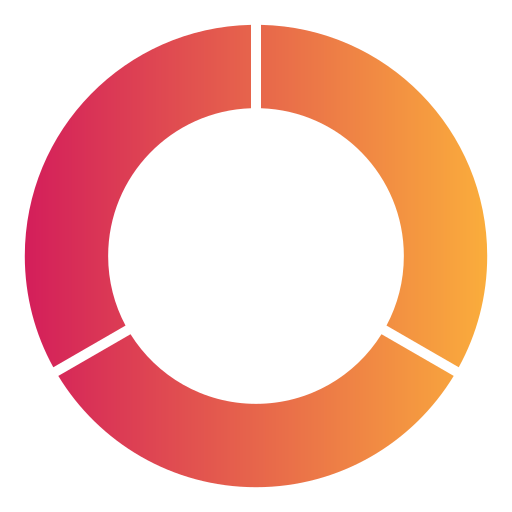 grafico a torta Generic gradient fill icona