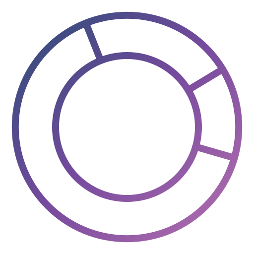 gráfico circular Generic gradient outline icono