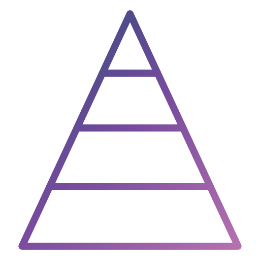 grafico a piramide Generic gradient outline icona