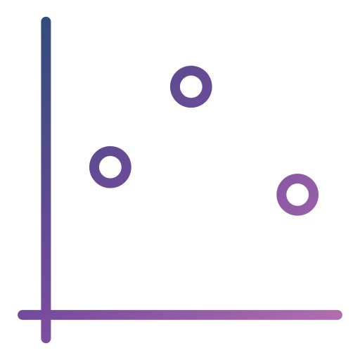 graphique de dispersion Generic gradient outline Icône
