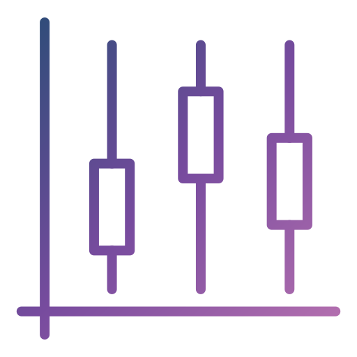 graphique en chandelier Generic gradient outline Icône