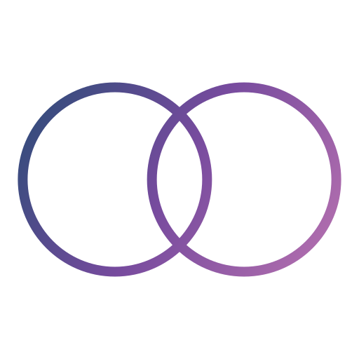 Venn diagram Generic gradient outline icon