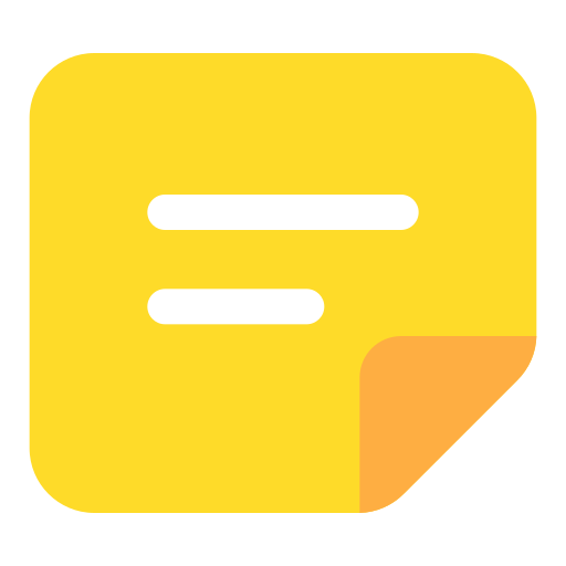 Sticky note Generic color fill icon