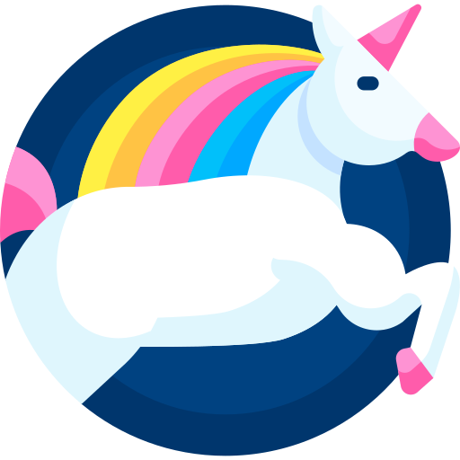 unicornio Detailed Flat Circular Flat icono