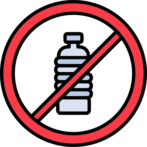 No plastic bottles Generic color lineal-color icon