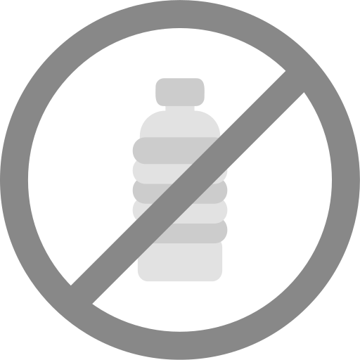 No plastic bottles Generic color fill icon
