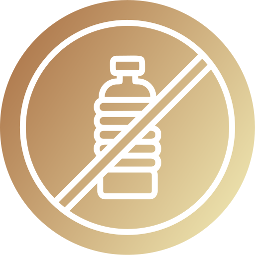 No plastic bottles Generic gradient fill icon